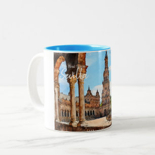 Seville  Plaza de Espana Two-Tone Coffee Mug