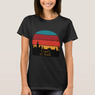 Seville Spain Cathedral Retro Travel T-Shirt