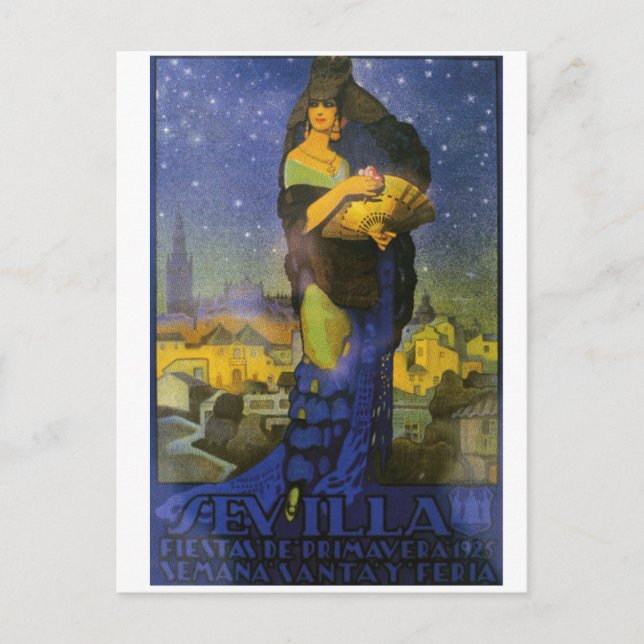 Seville Spain Flamenco Dancer 1925 Postcard (Front)