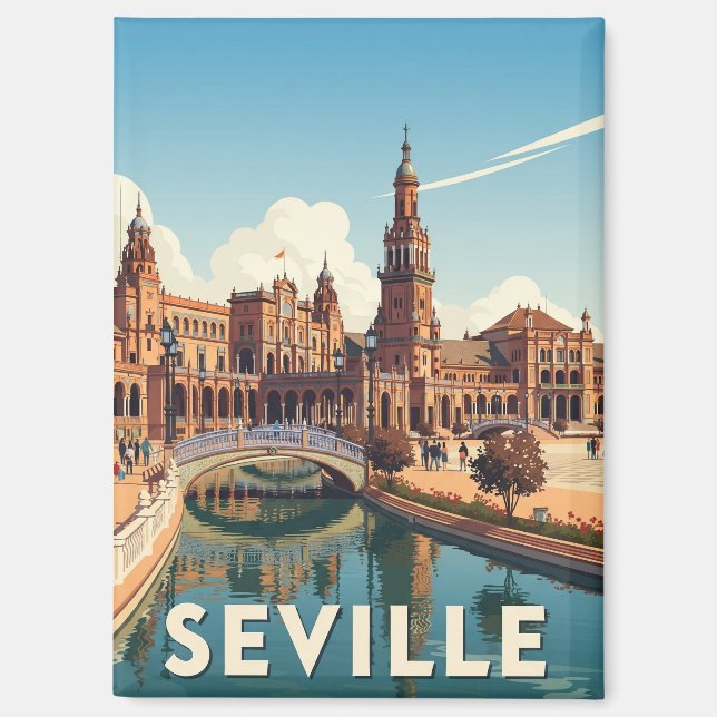 Seville Spain Plaza de Espana Magnet (Front)