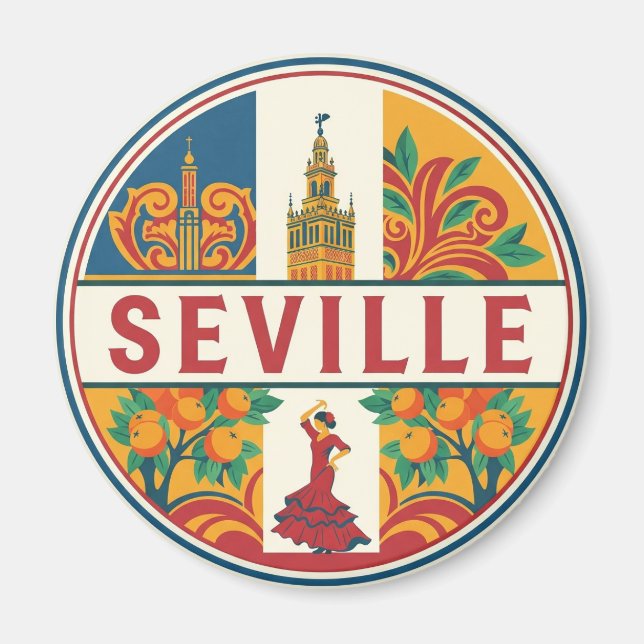 Seville Spain Plaza de Espana Magnet (Front)