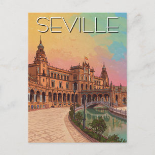 Seville Spain Plaza de Espana Postcard