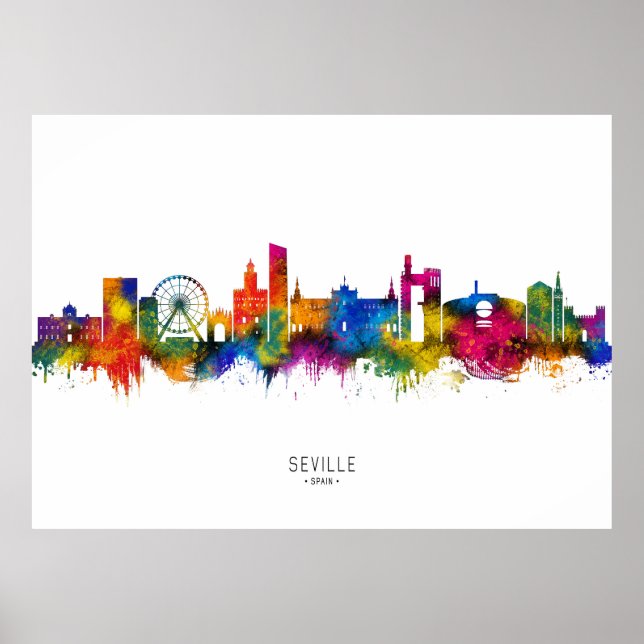 Seville Spain Skyline Poster (Front)
