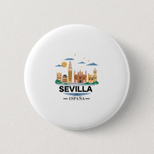 Seville Spain Souvenirs From Sevilla España Sevill 6 Cm Round Badge