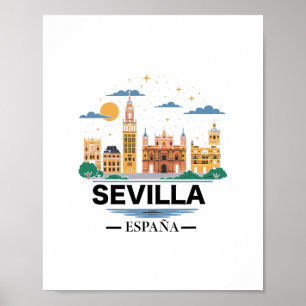 Seville Spain Souvenirs From Sevilla España Sevill Poster