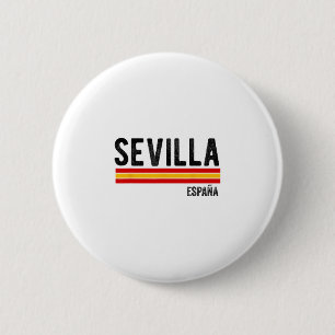 Seville Spain Souvenirs From Sevilla España Skylin 6 Cm Round Badge
