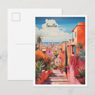Seville Spain Travel Aesthetic Postcard