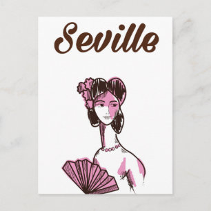 Seville Spain vintage travel poster Postcard