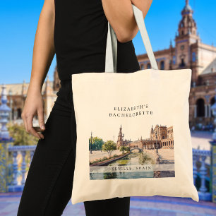 Seville Spain Watercolor Bachelorette Weekend Tote Bag