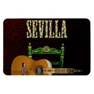 Seville Spanish Guitar with Giralda of Seville Magnet