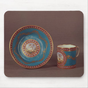 Sevres bleu celeste coffee cup and saucer, c.1780 mouse pad