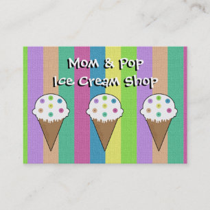 Sew Buttons On Ice Cream Business Card