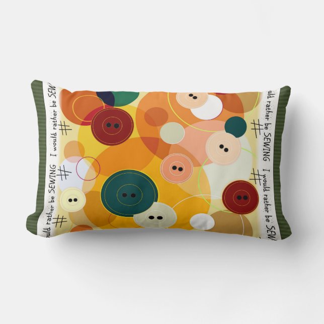 Sew Buttons Pillow (Front)