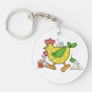 sew chicken key ring