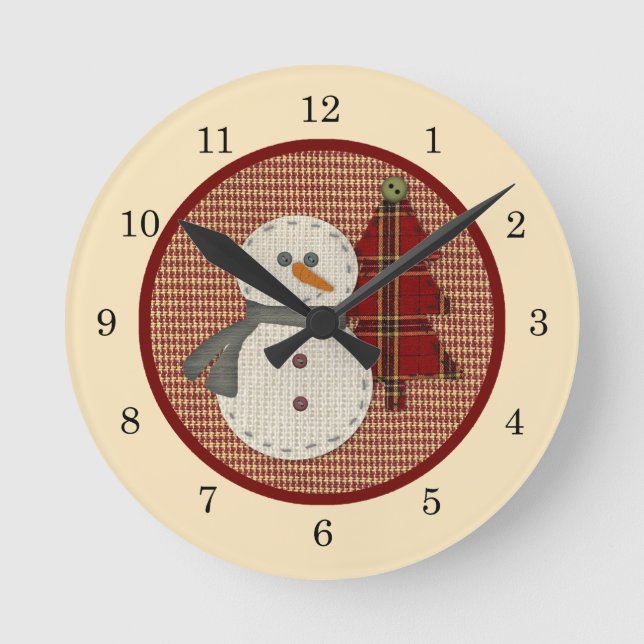 Sew Christmas Wall Clock (Front)