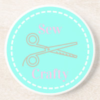 Sew Crafty Pastel Pink Grey Aqua