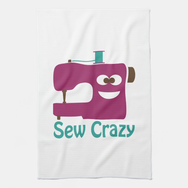 Sew Crazy Tea Towel (Vertical)