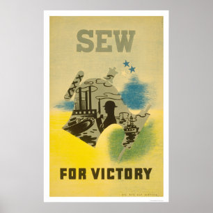 Sew For Victory WWII 1941 WPA Poster