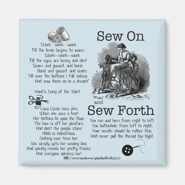 "Sew Forth!" Magnet (Front)