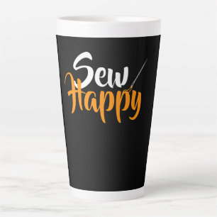 Sew Happy   Funny Gifts Quilting Lover Latte Mug