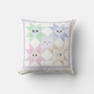 Sew happy throw pillow