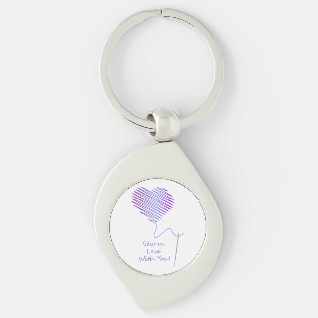 Sew in Love with You Key Ring (Front)