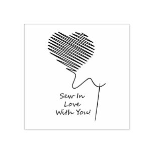Sew in Love with You Rubber Stamp