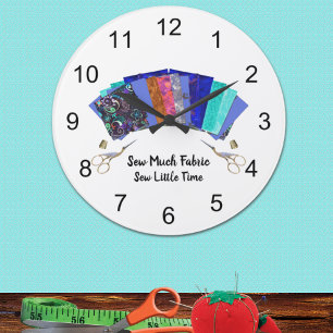 Sew Much Fabric Quilter's Large Clock