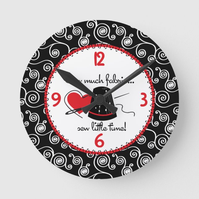 Sew Much Fabric Round Clock (Front)