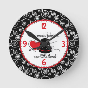 Sew Much Fabric Round Clock