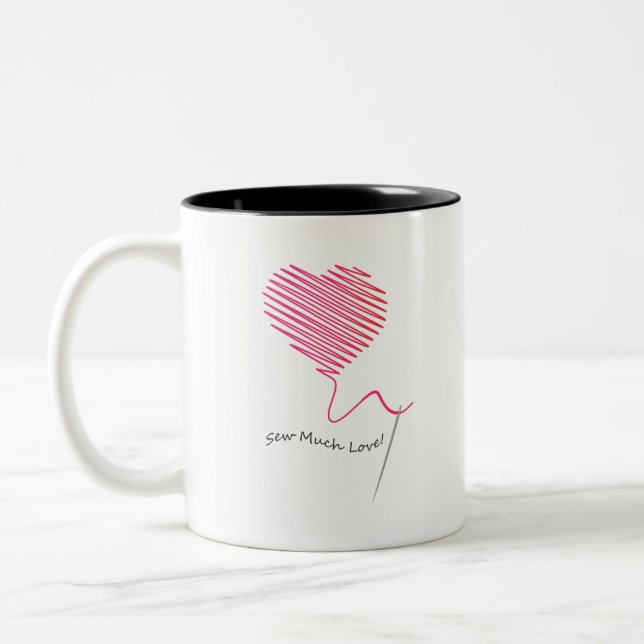 Sew Much Love Two-Tone Coffee Mug (Left)