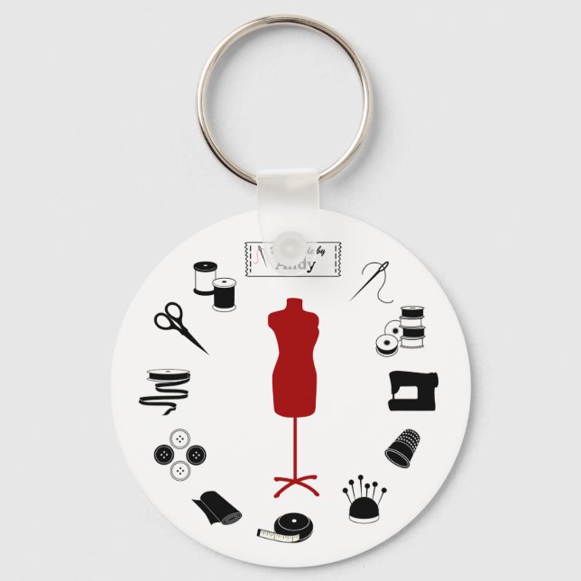 Sew Right Custom Keychain (Front)