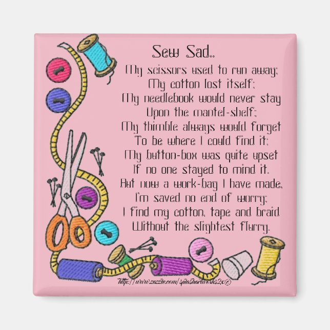 "Sew Sad.." Magnet (Front)