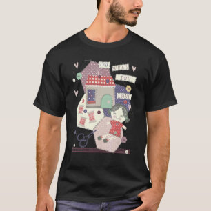 Sew Vintage Sewing Sewer Seamstress Love Rag Doll T-Shirt