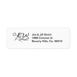 Sew What Return Address Label