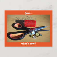 Sew...What's New Postcard