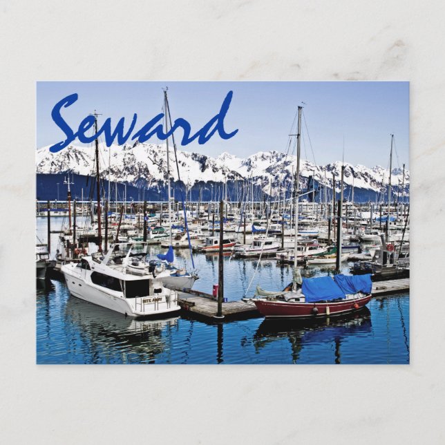 Seward, Alaska, U.S.A. Postcard (Front)