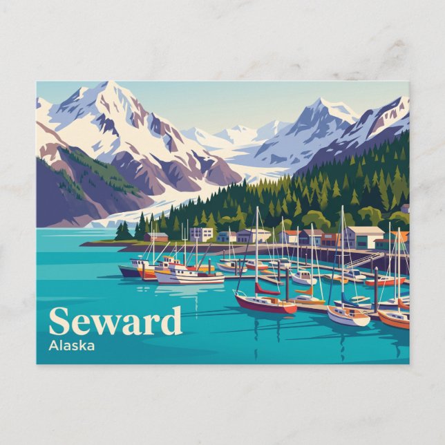 Seward, Alaska USA Postcard (Front)