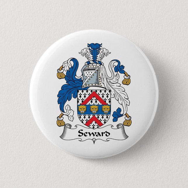 Seward Family Crest 6 Cm Round Badge (Front)