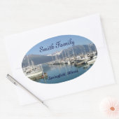 Seward Harbour, Alaska Oval Sticker (Envelope)