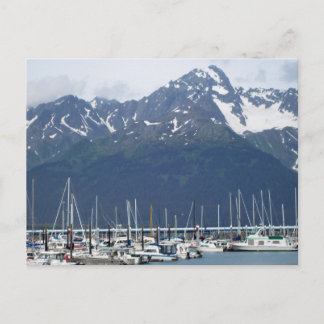 Seward Harbour in Alaska Postcard