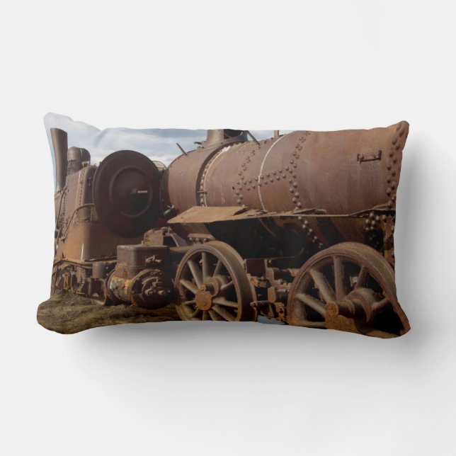 Seward Peninsula, Alaska, Train to Nowhere Lumbar Cushion (Front)