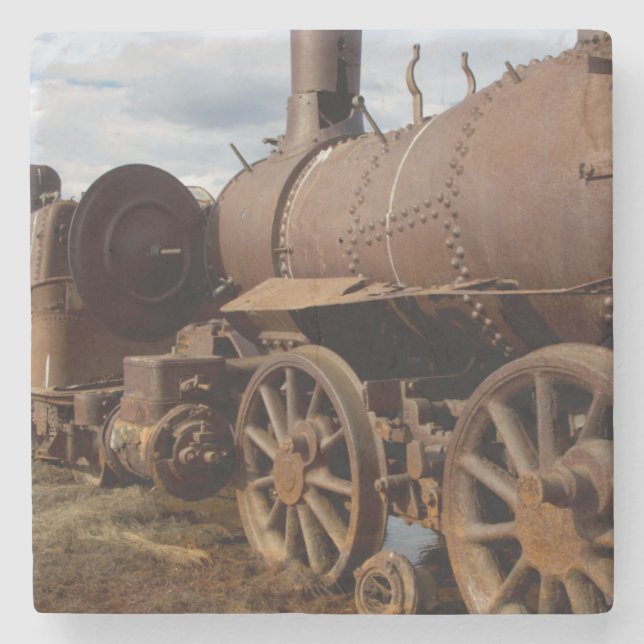 Seward Peninsula, Alaska, Train to Nowhere Stone Coaster (Front)