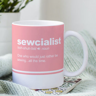 Sewcialist Funny Sewing Modern Typography Coffee Mug