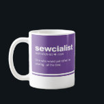 Sewcialist  Funny Sewing Modern Typography Coffee  Mug<br><div class="desc">Sewcialist  Funny Sewing Modern Typography Coffee Mug features a funny dictionary description of a someone who sews. Designed for you by Evco Studio www.zazzle.com/store/evcostudio</div>