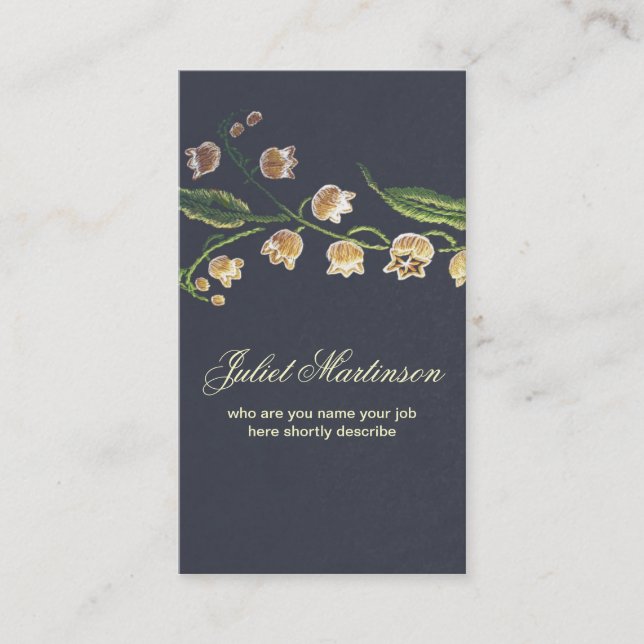 sewed flowers business card (Front)