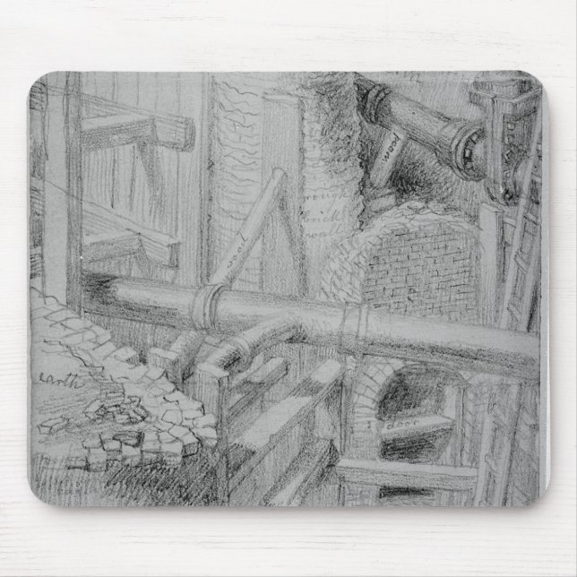 Sewer construction in Bloomsbury, London, 1845 Mouse Pad (Front)