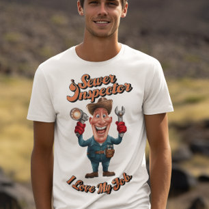 Sewer Inspector With Wrenches T-Shirt