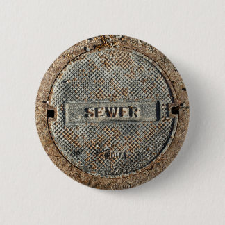 Sewer Manhole Cover 6 Cm Round Badge