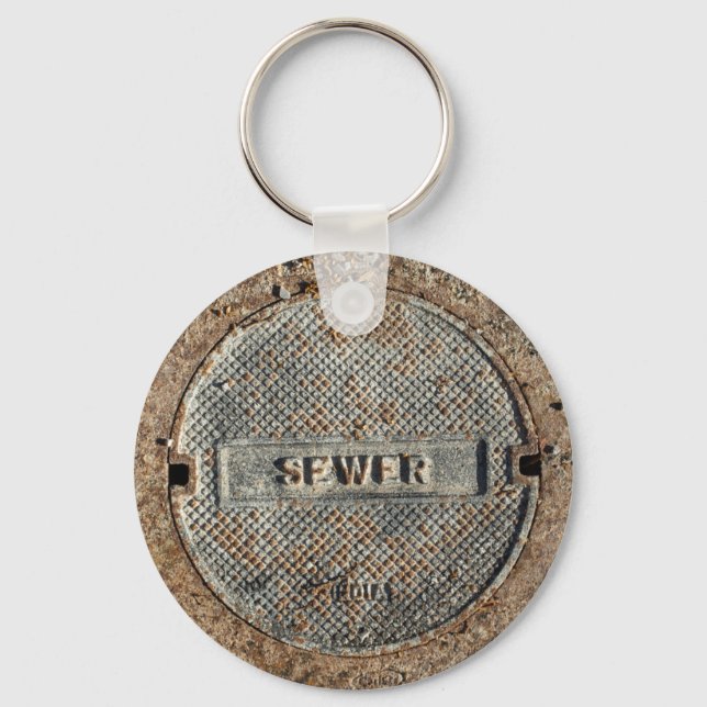 Sewer Manhole Cover Key Ring (Front)